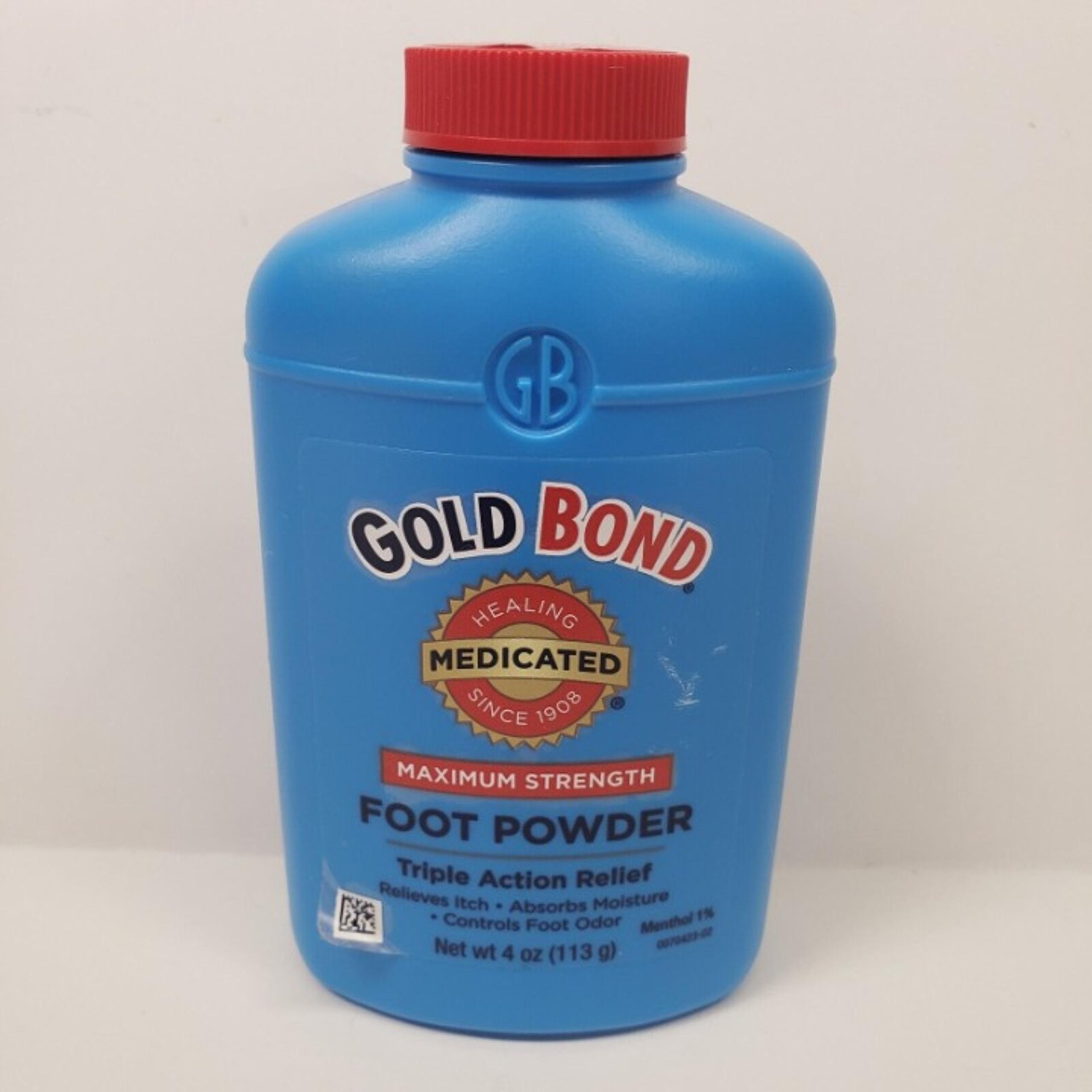 Gold Bond Medicated Foot Powder Maximum Strength Talc 4 oz