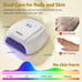 Purtato Cordless Rechargeable UV Nail Lamp, UV Light for Gel Nails Dryer