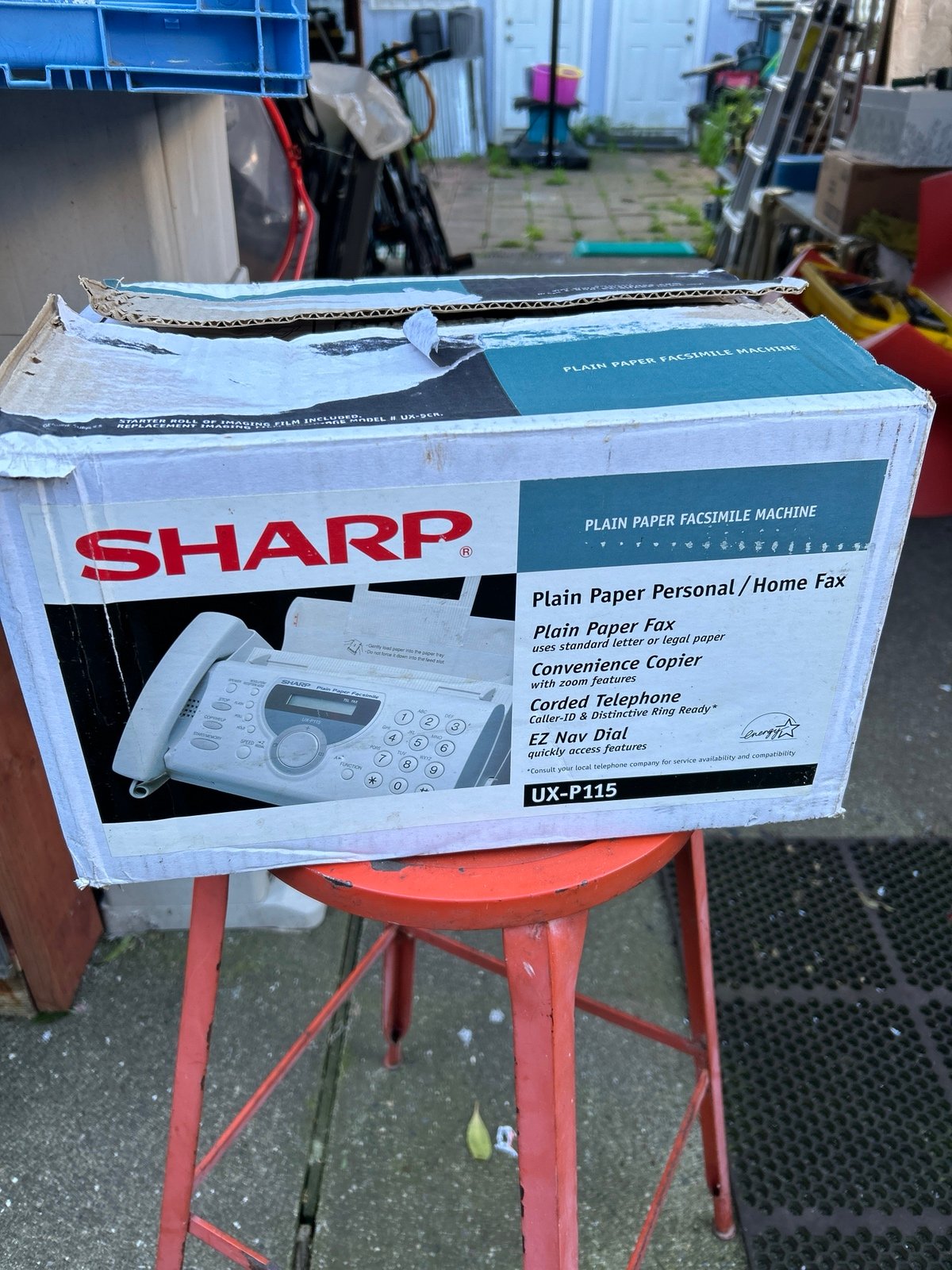 Sharp UX-P115 Plain Paper Fax Machine Phone Copier Facsimile Home Office