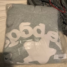 Gray star sp5der hoodie