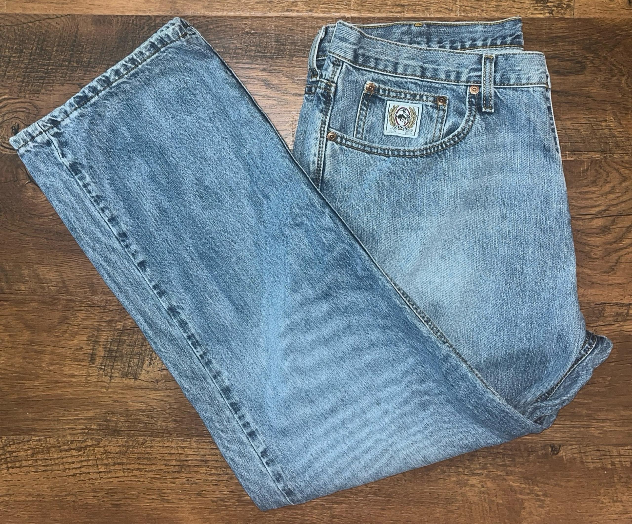Cinch Up Men’s Denim Jeans Size 38x30 Light Wash Western Cowboy
