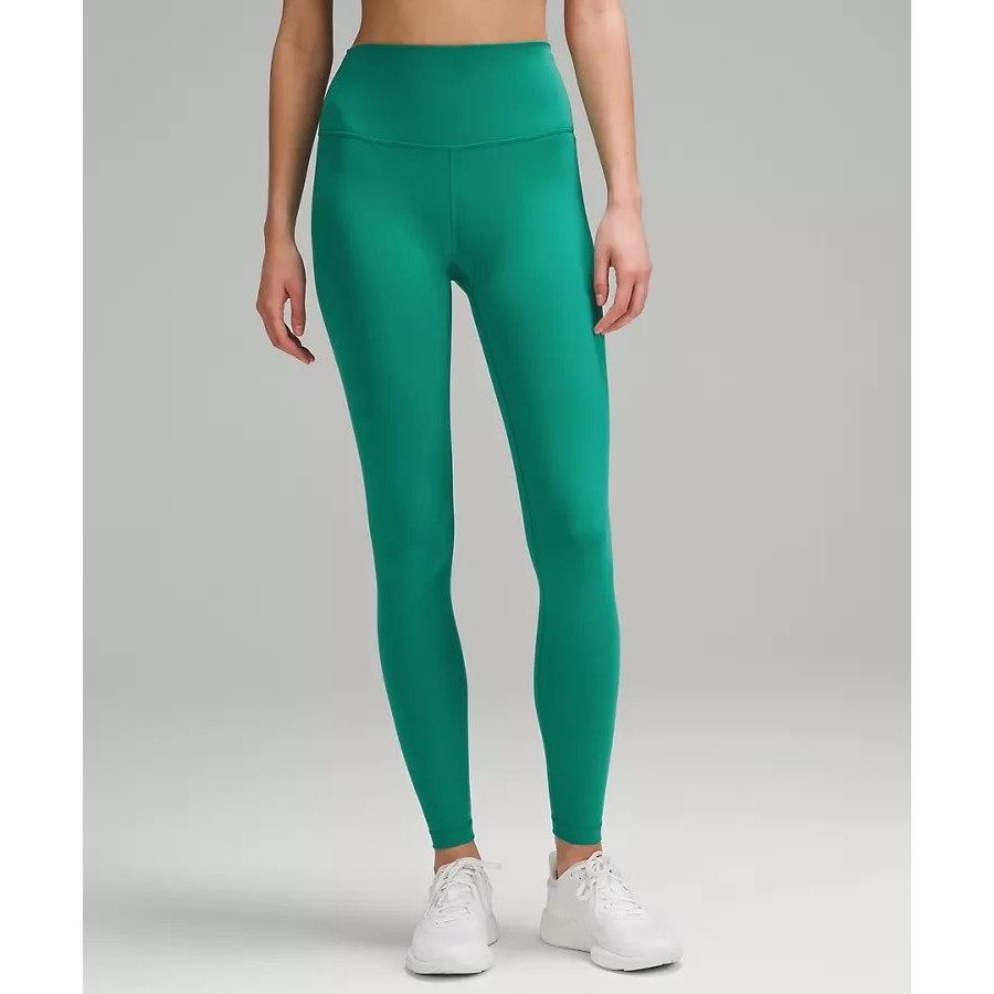 NWT Lululemon Wunder Train HR Leggings Cascadia Green 28 Sz 2