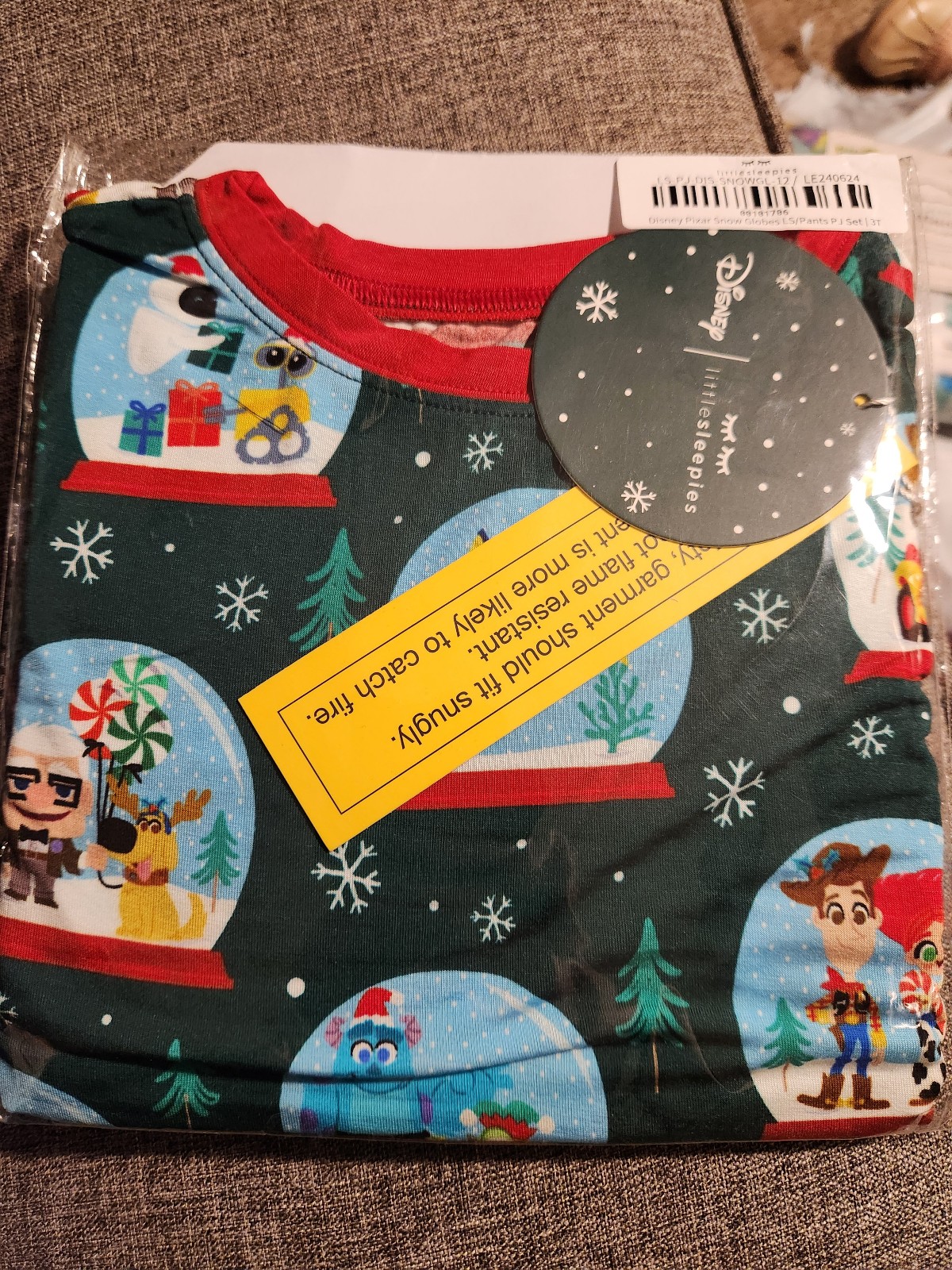 Little Sleepies 3t disney Pixar bamboo pajamas