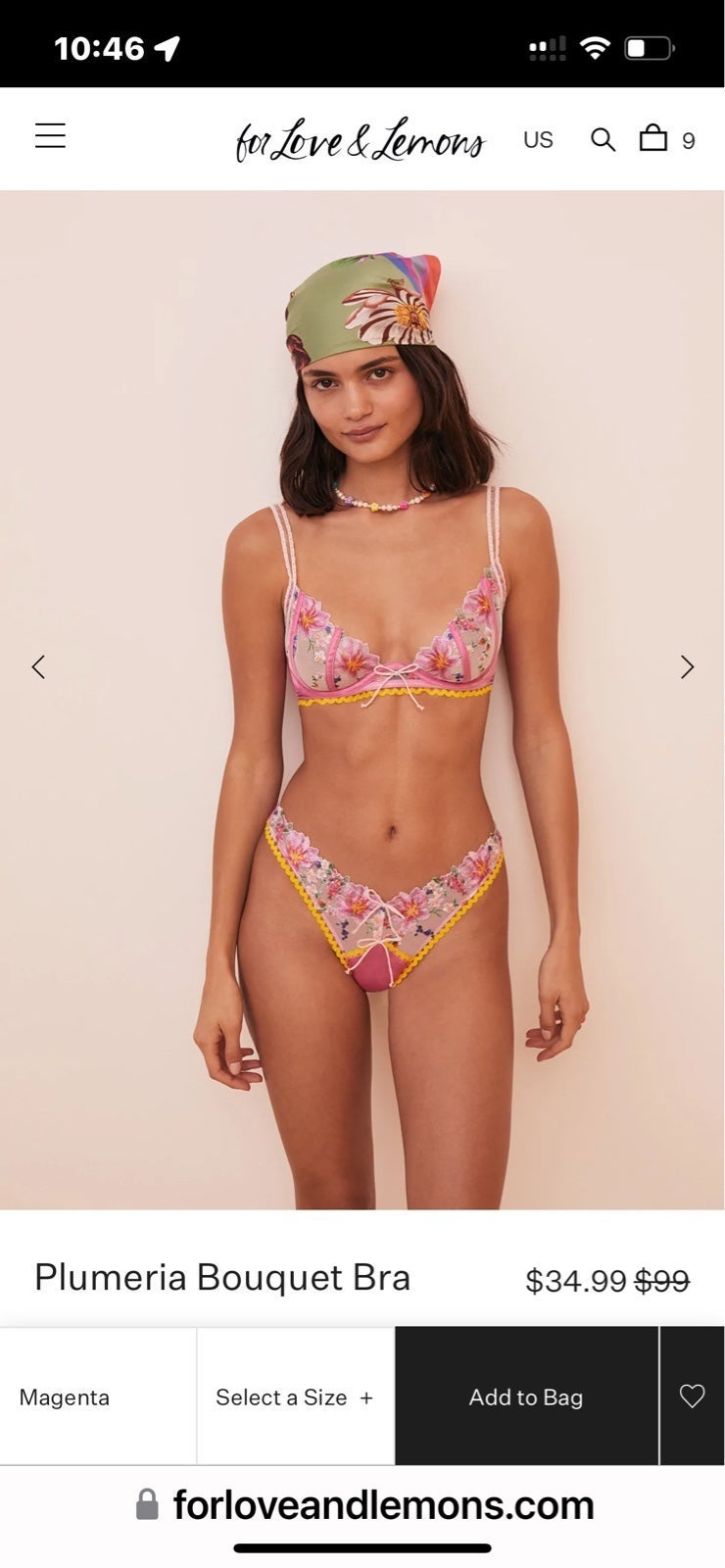 FOR LOVE & LEMONS PLUMERIA ROSE SET !!!!! sold sold sold