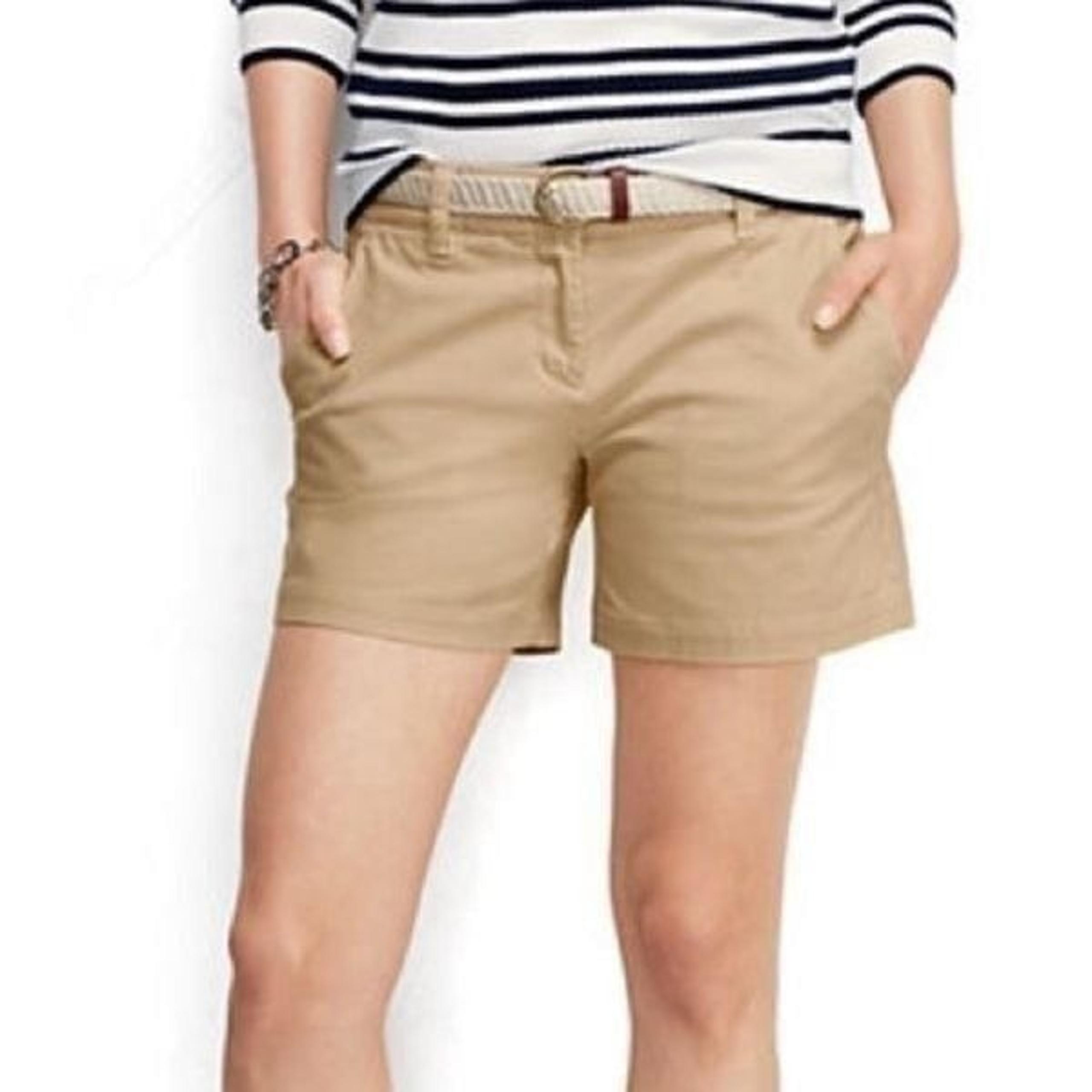 Lands’ End 7” Inseam Classic Chino Khaki Shorts (Tan) - 12