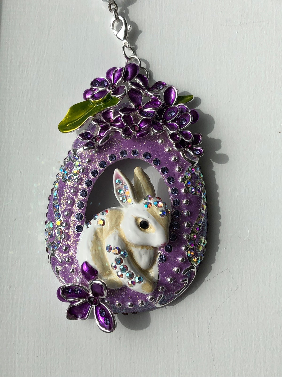 Kirk’s Folly Bunny Kisses Crystal Shimmer Ornament