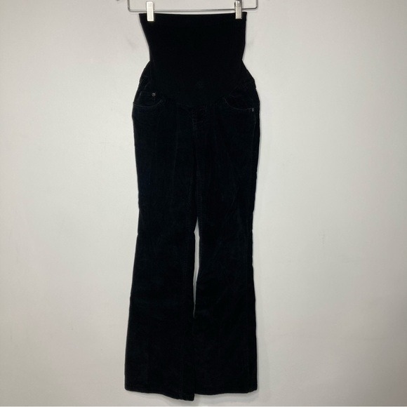 Motherhood Maternity black corduroy flare Pants size small