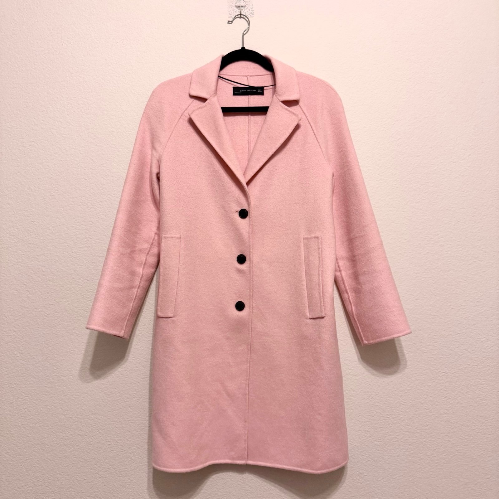 Zara Pink Wool-blend Coat