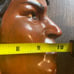 ANTIQUE MAIDEN CIGAR STORE NATIVE AMERICAN INDIAN CHALKWARE WALL PLAQUE DISPLAY￼