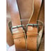 Vintage Missimo AXS All Leather Brown Whip Stitch Y2K BackPack Messenger Bag
