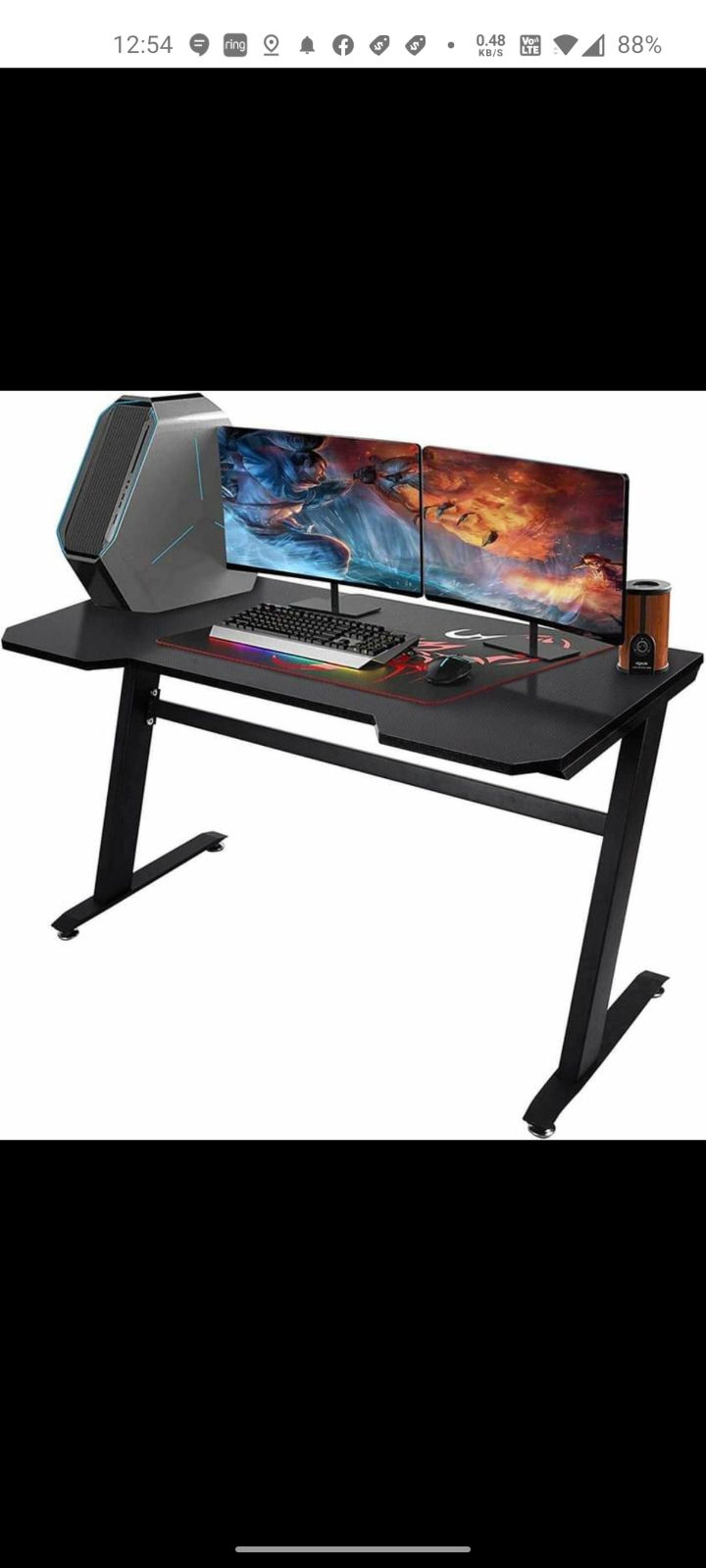Pro gaming carbon fiber table desk
