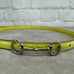 Authentic Gucci Yellow Patent Horsebit Slim Belt 282349 85/34