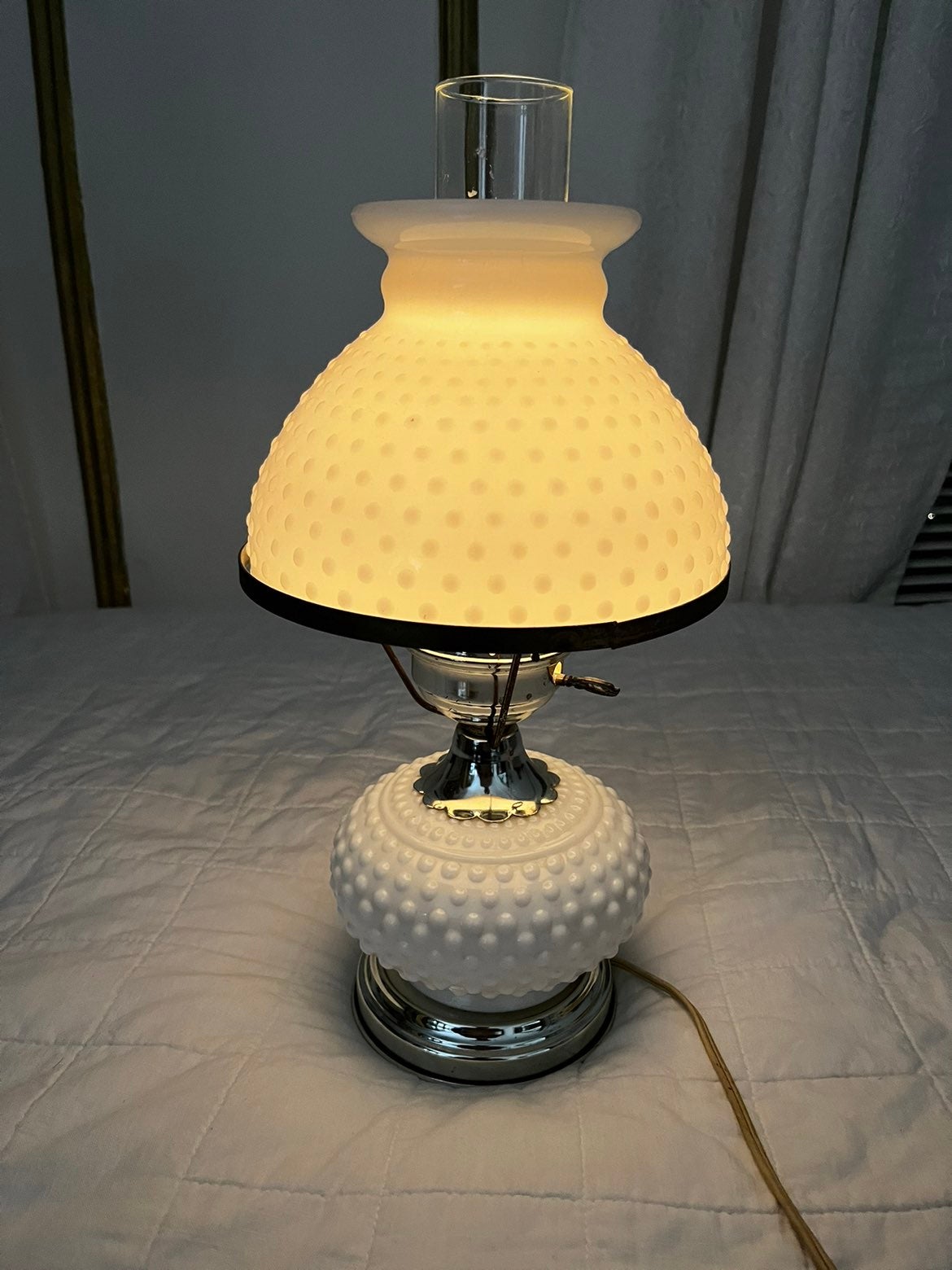 Vintage Milk Glass Lamp