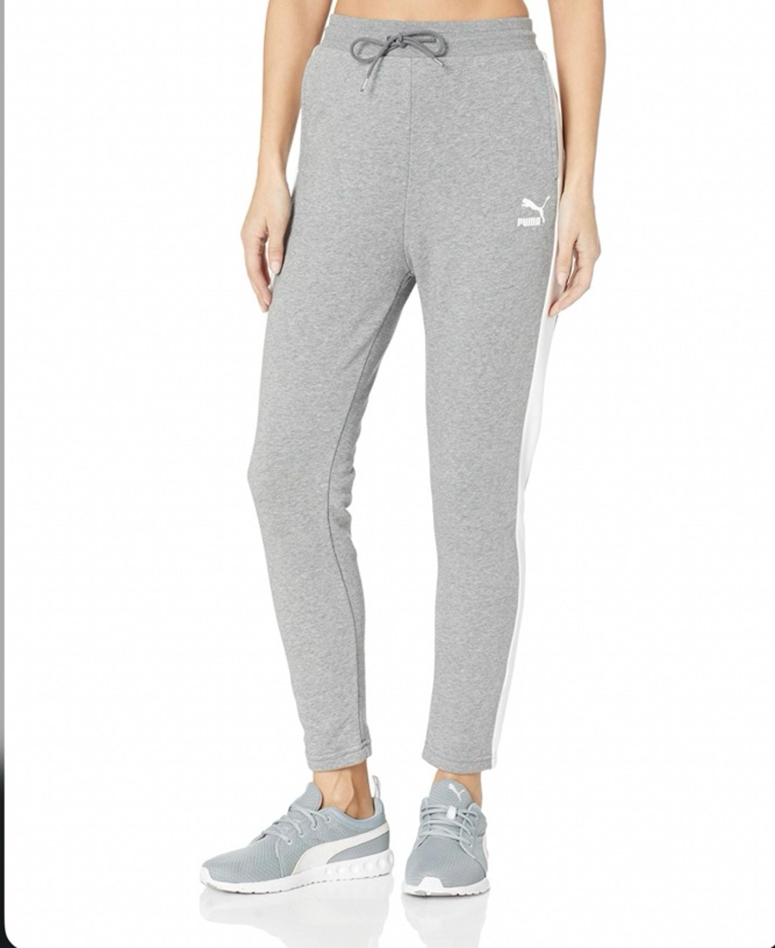 Puma Womens Classics T7 Track Pants, Medium Gray Heather