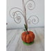 Pier 1 glitter pumpkin ornament holder tree fall Thanksgiving centerpiece rare