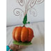 Pier 1 glitter pumpkin ornament holder tree fall Thanksgiving centerpiece rare