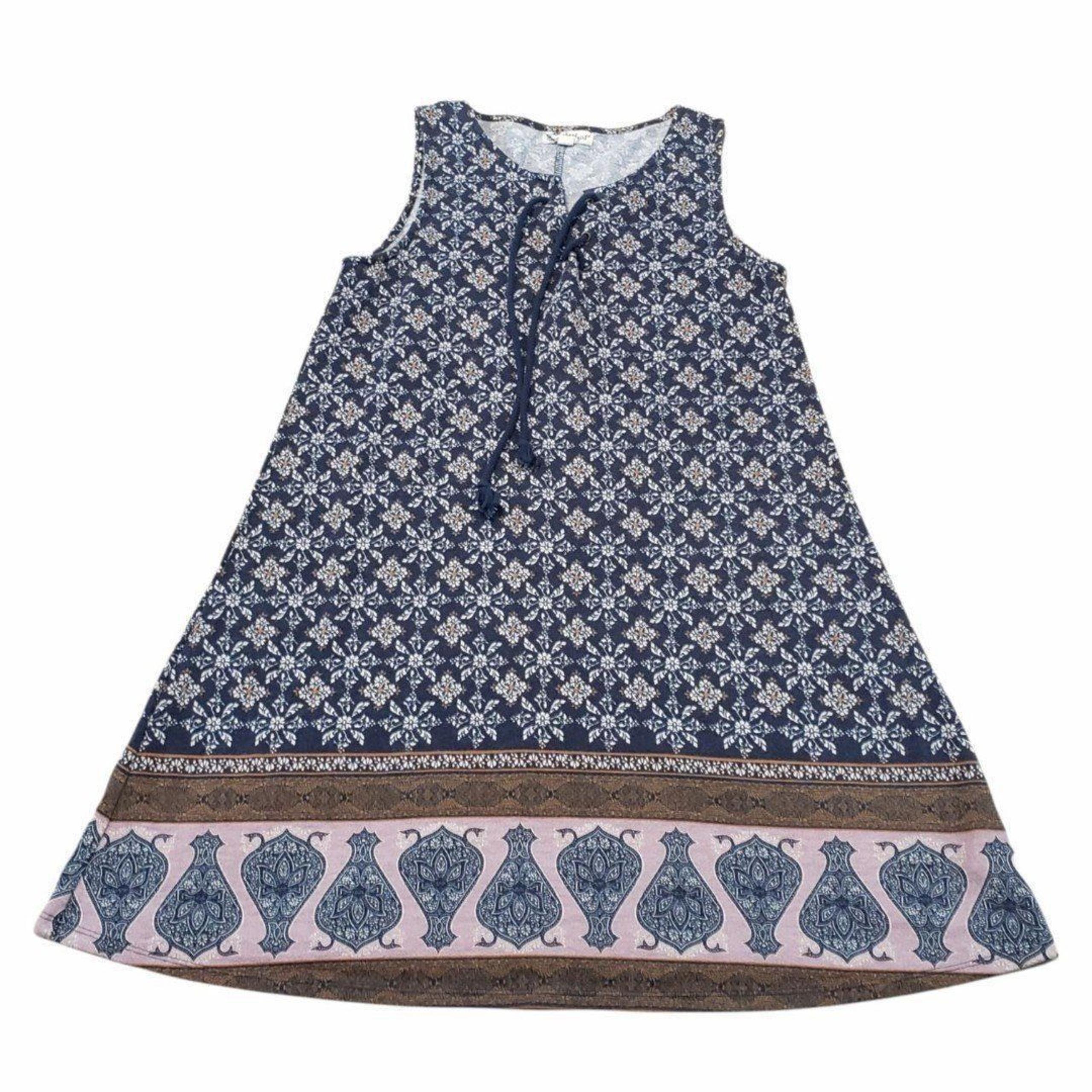 About A Girl Top Size Small Sleeveless Paisley With Drawstring 
Women's Top Tuni