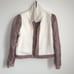 Women’s Pink Corduroy Trucker Sherpa Jacket by ANDREA Size G/L