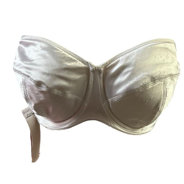 Vassarette Strapless Bra White Ice Women Size 36DD New 74-844 Underwear Stretch