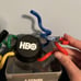 Vtg HBO Oh By The Way Promo Cable Home Box Office Handy Pal Desk Toy Hand Clip