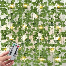 24 Pack Artificial Ivy Vines with 200 LED String Light,
