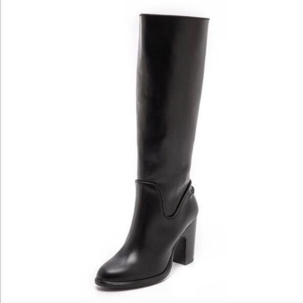 RAG & BONE Lilford Leather Boots Black Women’s Size 36