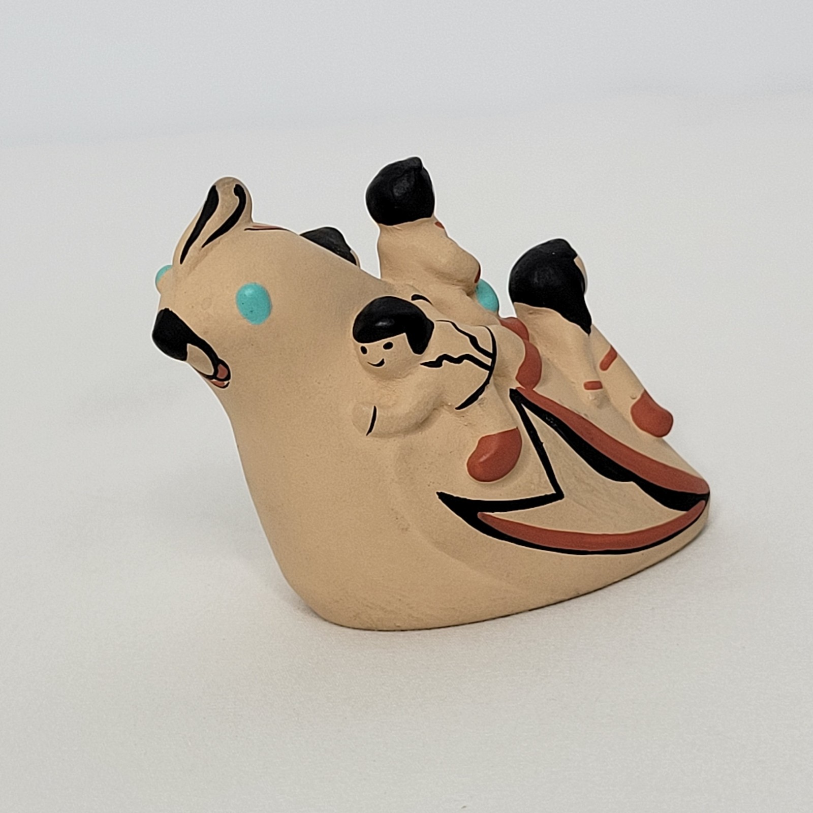 Vintage Teissedre Storyteller Native Quail Storyteller Pottery Figurine 2.5