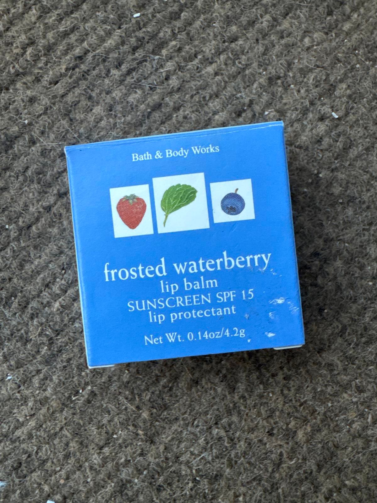 Vintage Bath & Body Works Frosted Waterberry Lip Balm SPF 15