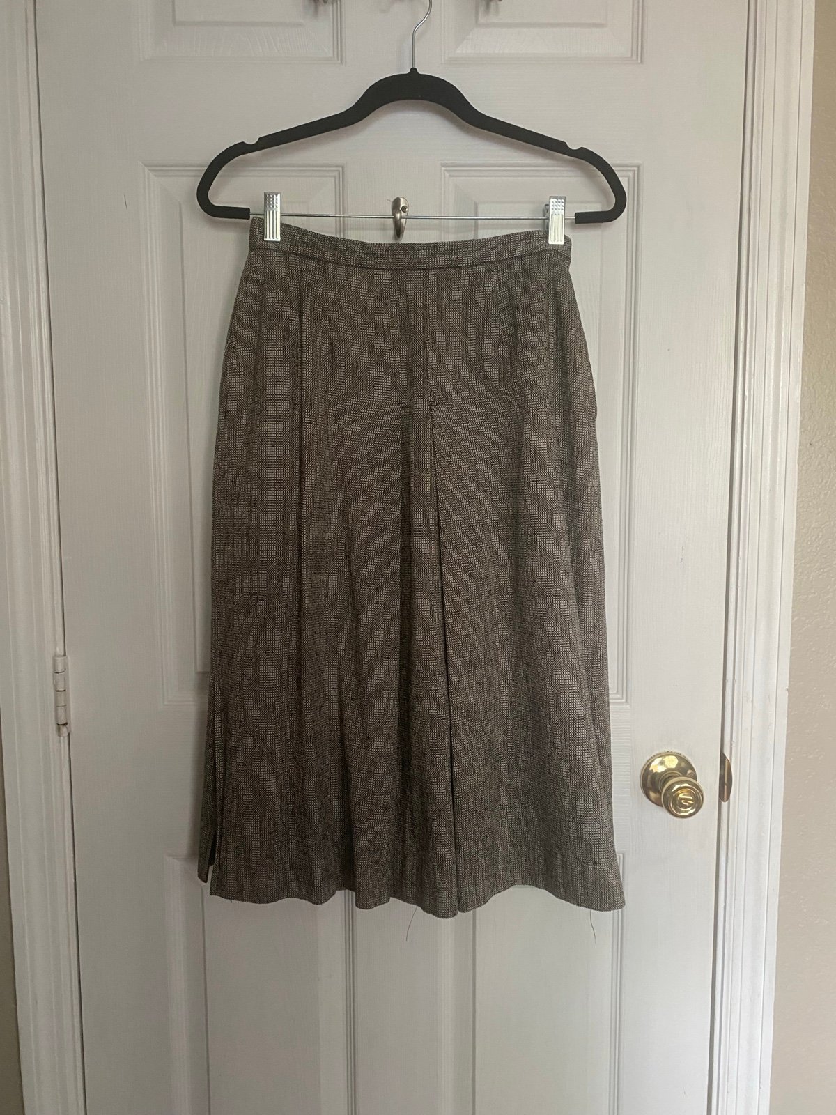 Christian Dior gray tweed skirt.