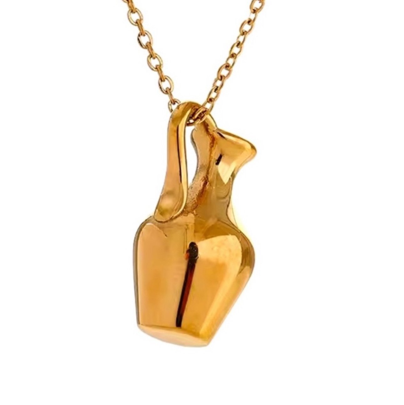 Amphora~ Pitcher Jug Carafe Pithos Cruet Flagon Ewer Vessel Vase 3D 18K Necklace