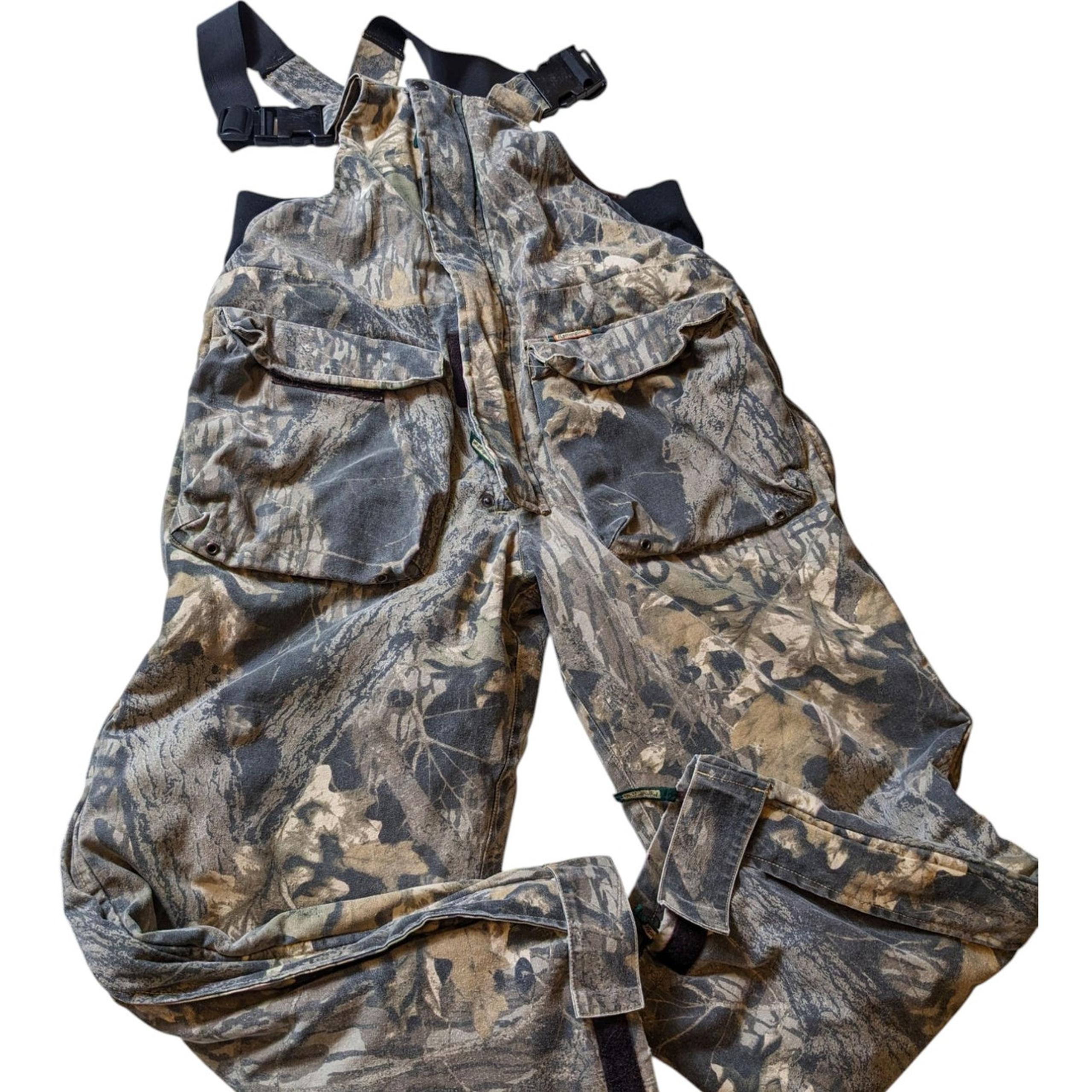 Remington Camo Insulated Overalls Men Large Mossy Oak Tree Hunting Snow Bibs