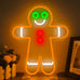 Gingerbread Man Neon Sign for Wall Decor Christmas Neon Signs for Bedroom