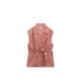 ZARA LINEN WAISTCOAT WITH BELT PALE PINK SIZE S| 3172/712