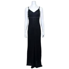 Cache Womens S Mesh Net Black Empire Waist Maxi Dress Casual Summer Cruise
