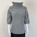 Les Copains Cashmere Gray Cable Knit Turtleneck Sweater L