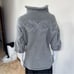 Les Copains Cashmere Gray Cable Knit Turtleneck Sweater L