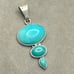Charles Albert Sterling Silver and Turquoise Colored Gemstone Pendant
