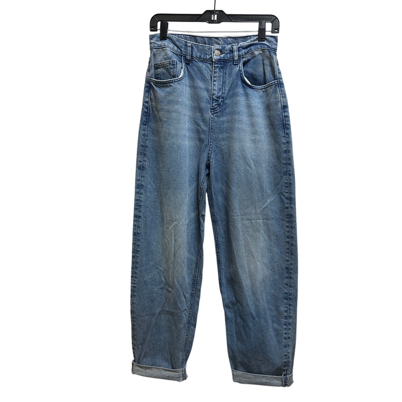 Reclaimed Vintage RV High Rise Mom Jeans 28 Light Wash Denim Retro Boho Relaxed