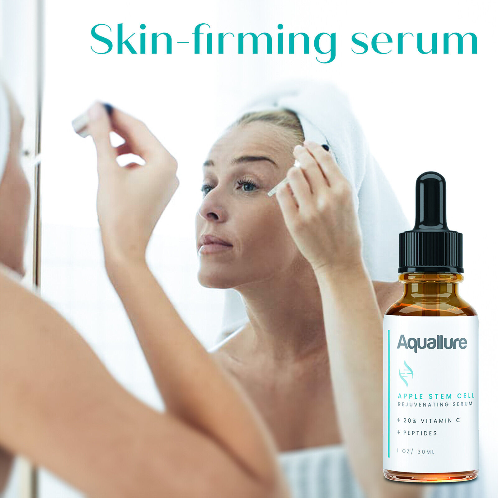 NEW! Aquallure Antioxidant Rescue Cream & Apple Stem Cell Serum (2 item Bundle)