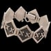 Sterling Silver Victoria Cony Taxco Mexico Assymetrical Polygon Bracelet