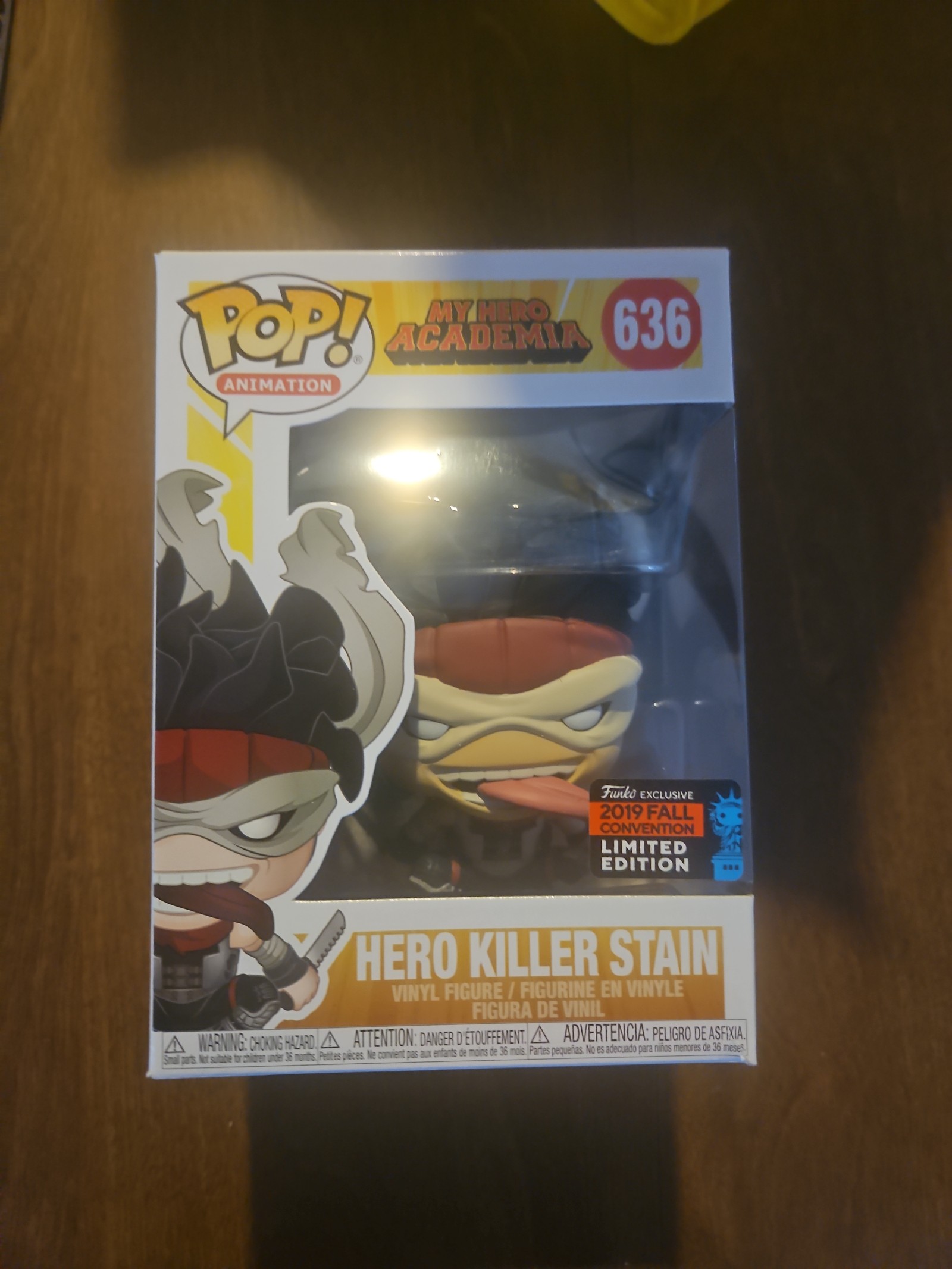 FUNKO POP! #636 HERO KILLER STAIN MY HERO ACADEMIA 2019 NYCC EXCLUSIVE