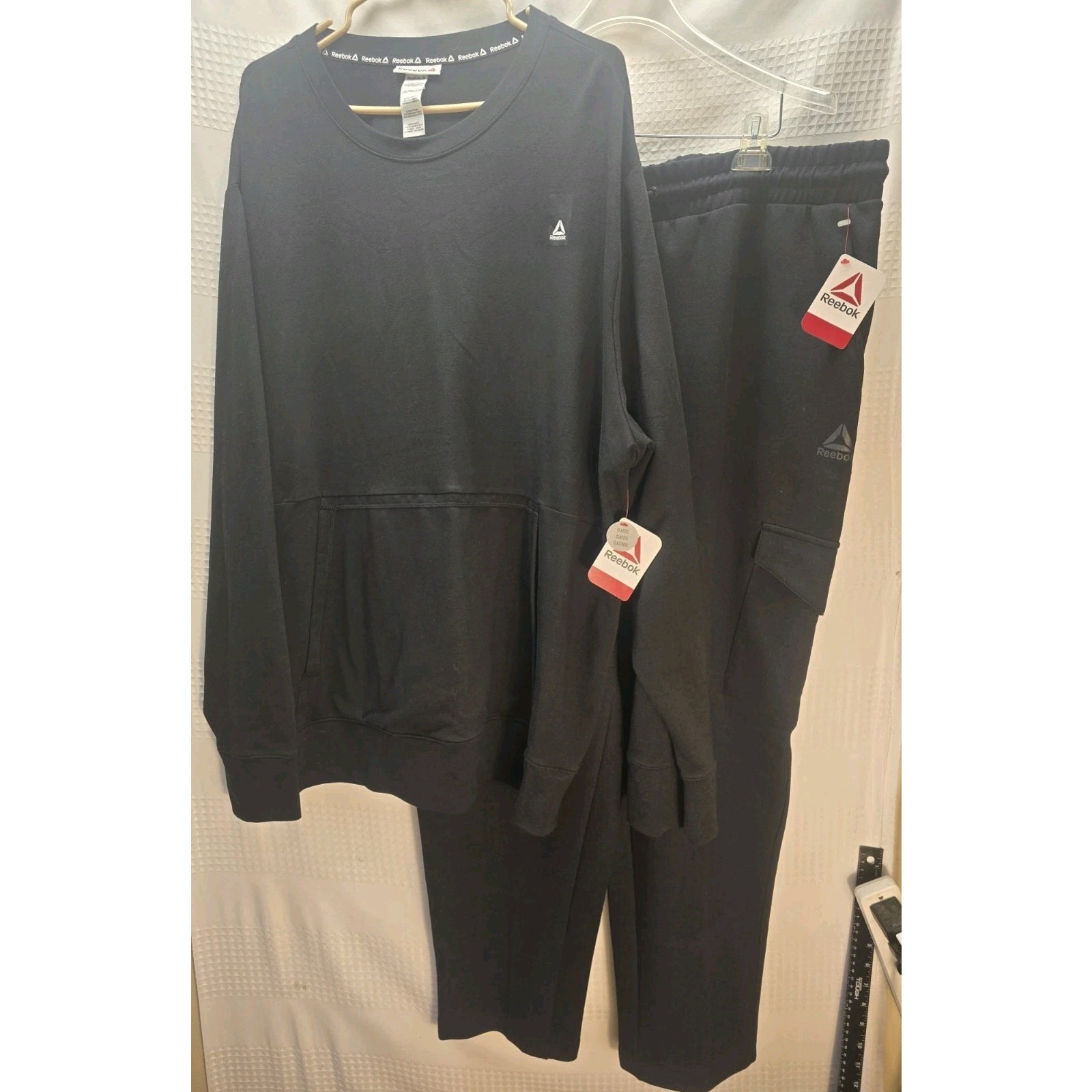 Reebok Track Suit Mens Joggers Sweatshirt Size 3xl Black Nwt