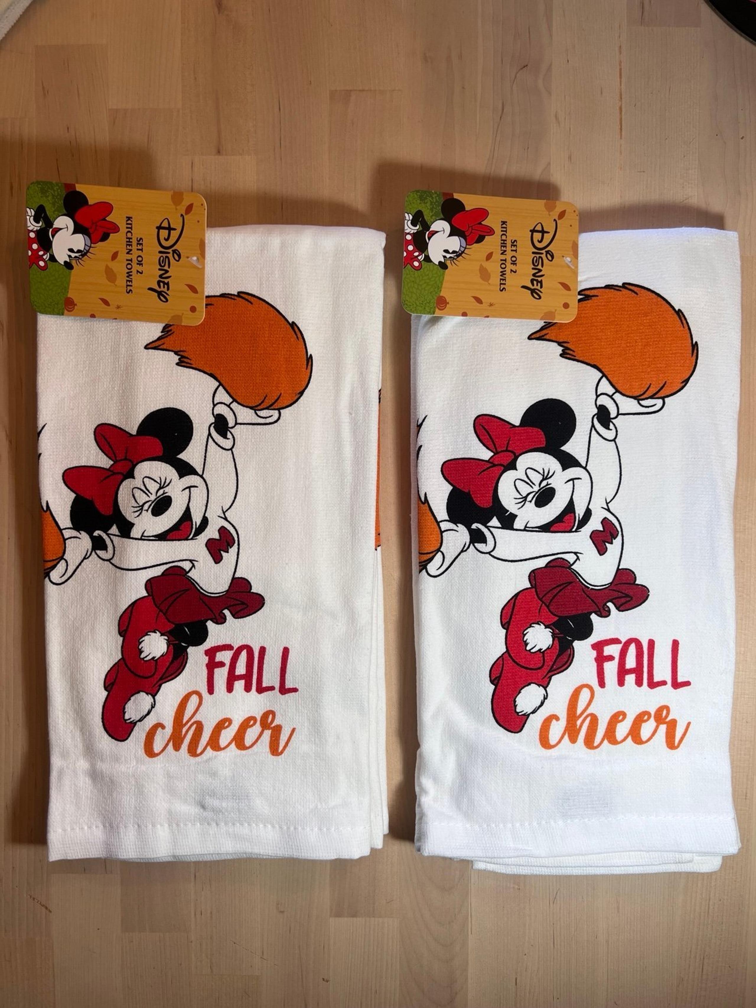 Disney Minnie Mouse fall cheer 2 sets of 2 kitchen towels
