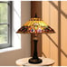 Exquisite Tiffany Style Stained Glass Table Lamp with Antique Brass Finish