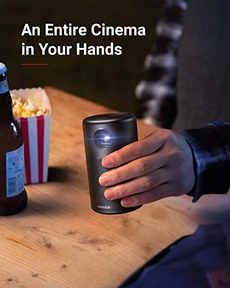 NEBULA Anker Capsule, Smart Wi-Fi Mini Projector, Black, 100 ANSI Lumen Portable