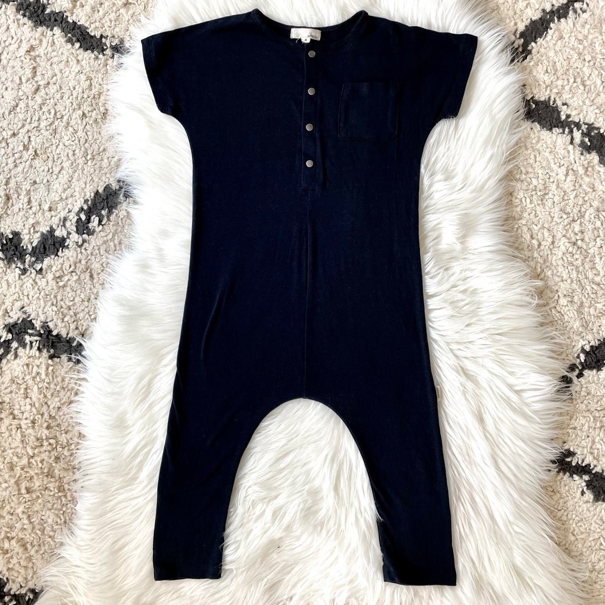 GREIGE Baby OG Bamboo Short Sleeve Romper 2T
