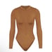 NWOT Skims Swim Zip Front Long Sleeve One Piece - Almond Size Medium