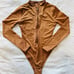 NWOT Skims Swim Zip Front Long Sleeve One Piece - Almond Size Medium