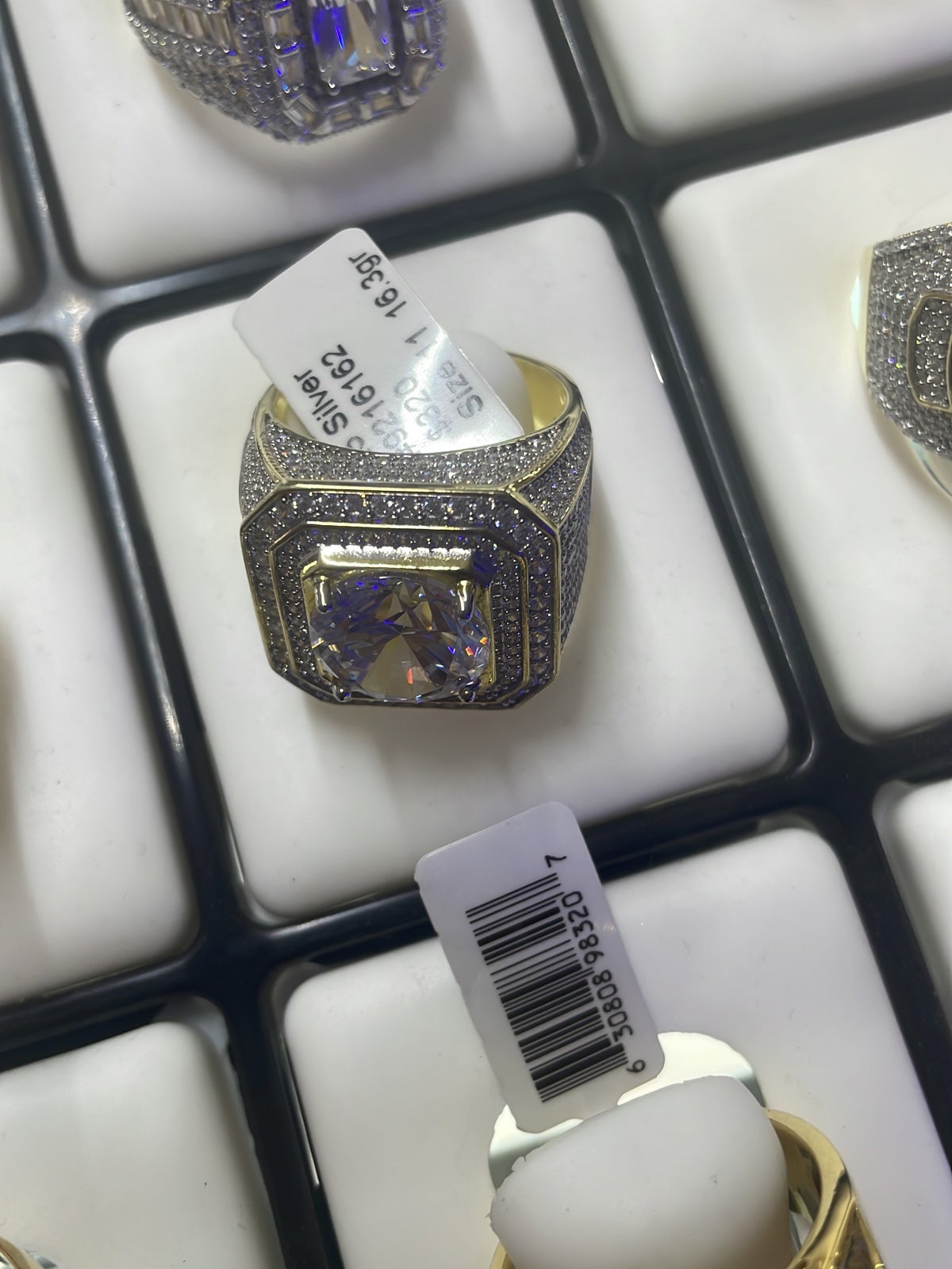 Golden diamond ring