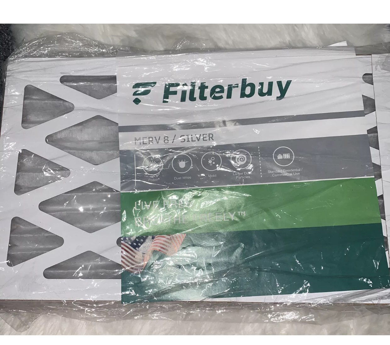 2 Pk FilterBuy 16x20x1 Pleated HVAC Air